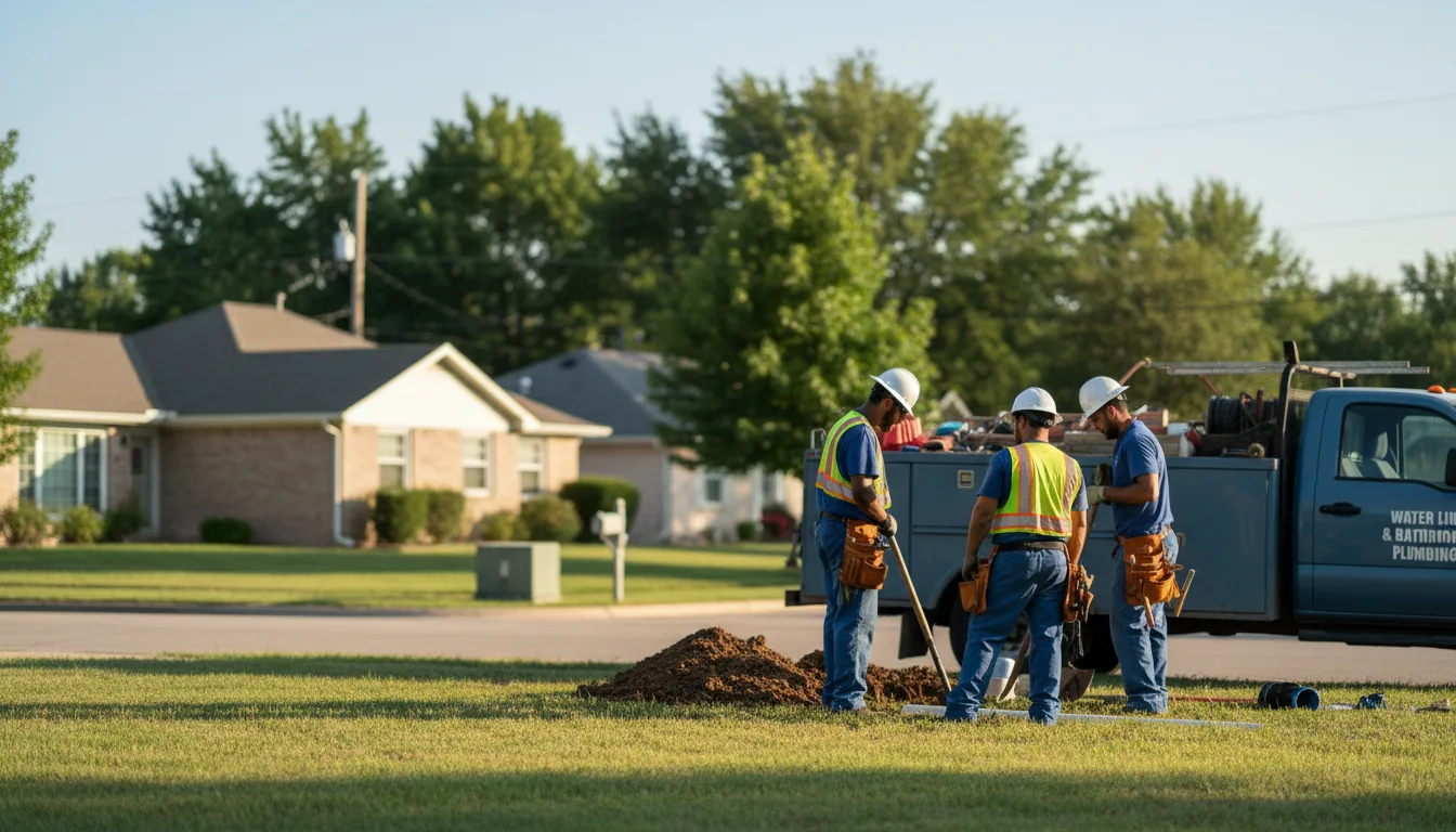 Residential water line and bathroom plumbing service in Lewis Run, PA